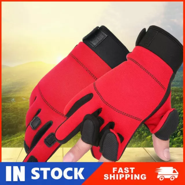 1Pair Outdoor Fishing Gloves Full Finger Medium Warm Angling Mid Accessories