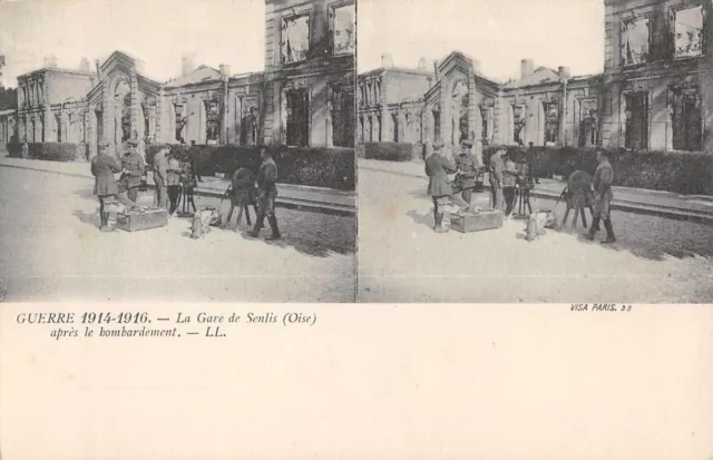 Cpa 60 La Gare De Senlis After The Bombardment