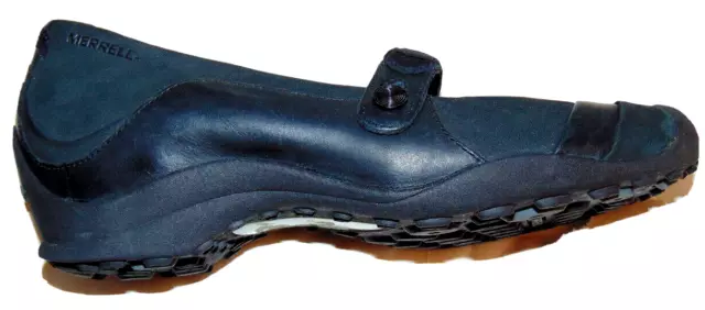 Merrell Q Form Ortholite Black Mary Jane Suede Leather Shoes Sz 8.5