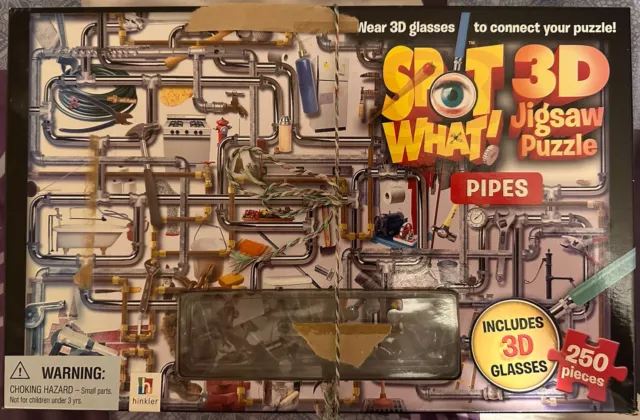 Spot What Animals 3D Jigsaw Puzzle 250 Pieces Including 3D Glasses (pre-owned)