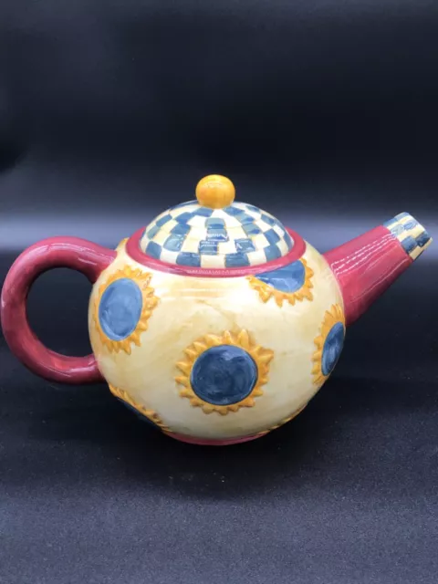 Vintage Sakura Hand Painted Tea Pot by Debbie Mumm 1998