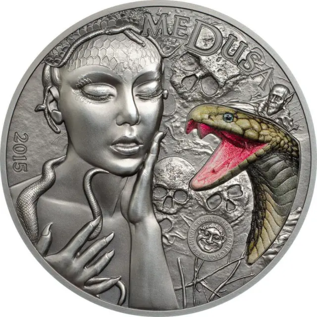 Palau 2015 10$ - Mythical Creatures - Medusa 2 Oz- silber Münze