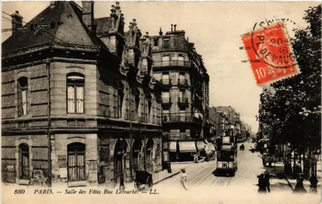 CPA PARIS (15e) Salle des Fetes Rue Lecourbe (563328)