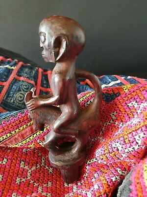 Old Borneo Carved Wooden Bottle Stopper …beautiful collection item 3