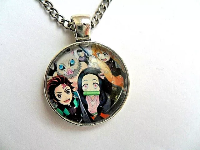 DEMON SLAYER   Glass Dome  Chain Necklace's  2  To Choose