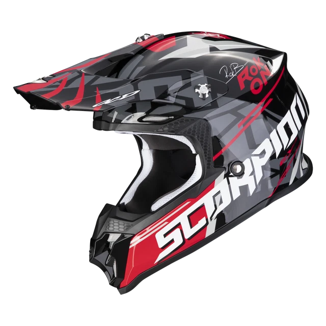 Scorpion VX-16 Evo Air Rok Black-Red Offroad Helmet