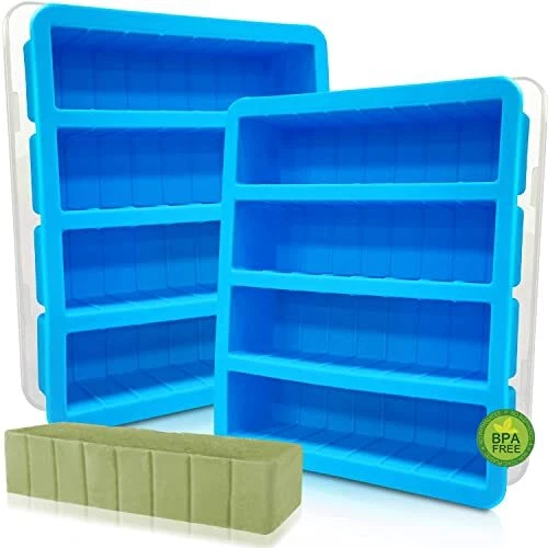 Silicone Butter Mold with Lid,  Non-Stick Butter Tray Fits Standard Butter