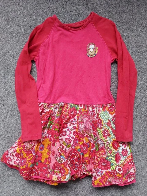 Abito A Maniche Lunghe Oleoso Ragazza Multicolore 5-6 Anni 116 Cm, Playwear