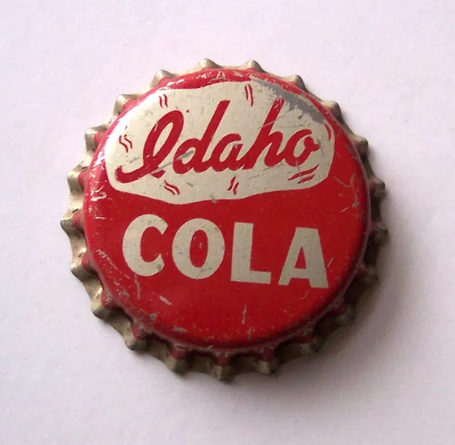 Unused Idaho Soda Bottle Cap Caldwell Idaho Cork Backed Pop Bottle Cap Crown