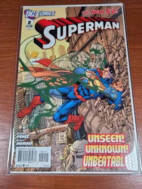 Superman #2 (New 52 DC Comics) 1st Print Direct Sales NM/ M Bagged/ Boarded