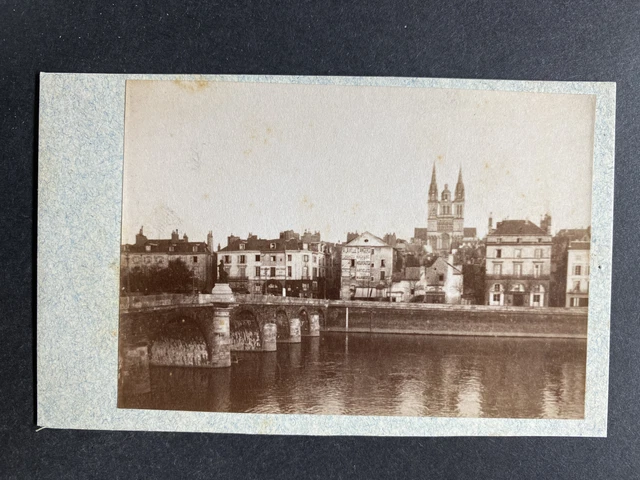France, Pont de Saint Cloud Vintage citrate print. Tirage citrate 12x17
