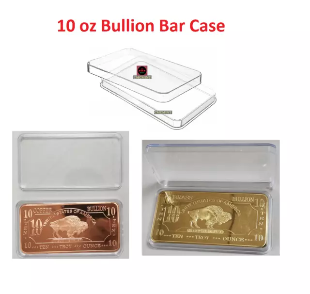 10 oz Bar Capsule Holder Case Air Tite CMC Mint 10 Ounce Bullion Copper Brass