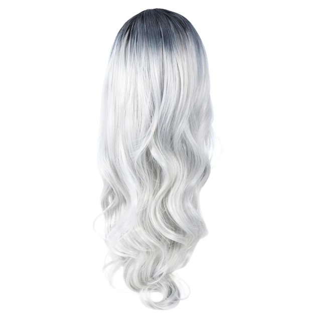 Synthetic Wavy Wig Grey Hair Halloween Replacement Curly Miss Clothing Headgear