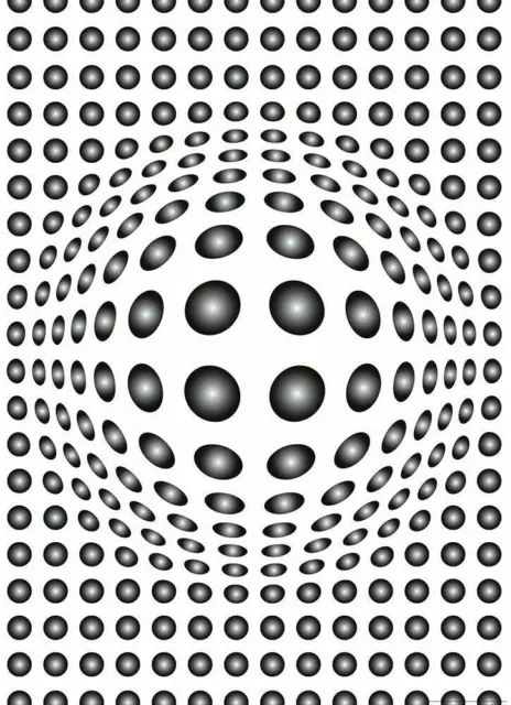 3D Dots Black and White - Photo Wallpaper Wall Mural, size: 184 x 254 cm