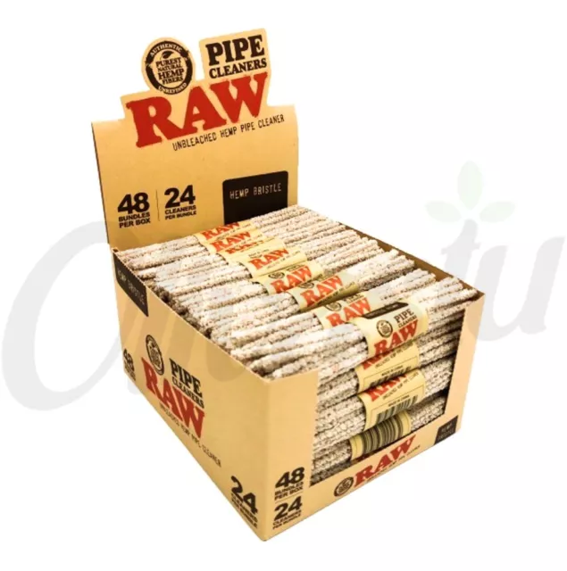 RAW Hemp Pipe Cleaners Stems Smoking Pipe Cleaner - 24 Per Pack