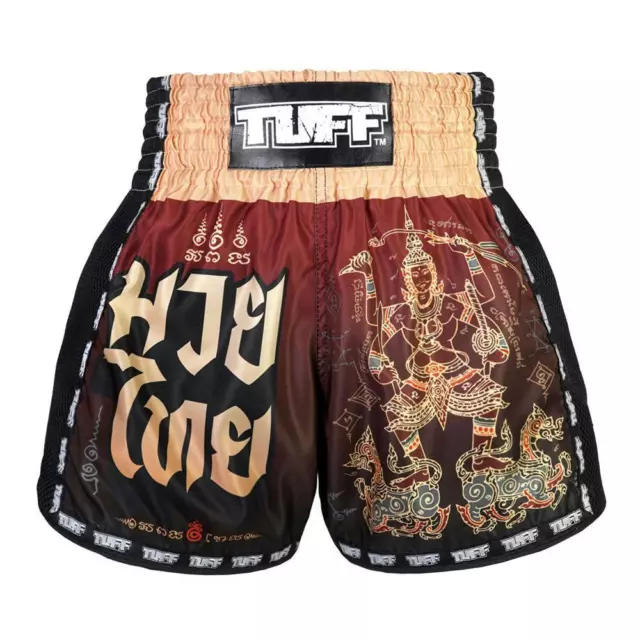 TUFF Muay Thai Shorts Yant Narai Kickboxing Trunks MuayThai Sparring Fight Short