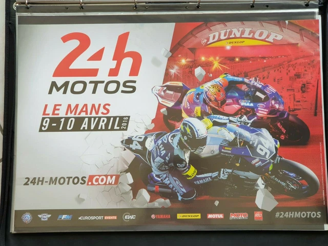 Affiche Originale 24 Heures Du Mans 1987 - Moto - Poster ACO - 29 Cm