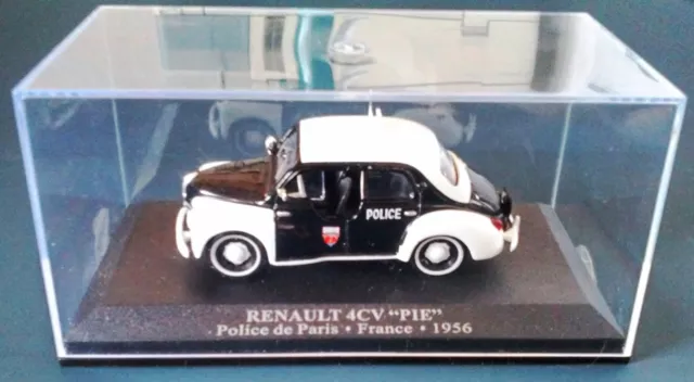 Renault 4Cv "Pie" Police De Paris 1956 1:43 Coche Miniatura Modelo Policía 4 Cv