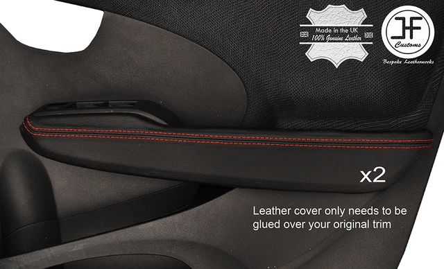 Kit 2 Revêtements Accoudoir Porte En Simili Cuir Pour Honda CR-V 2007-2012 - Noir - Avec Outils D'installation