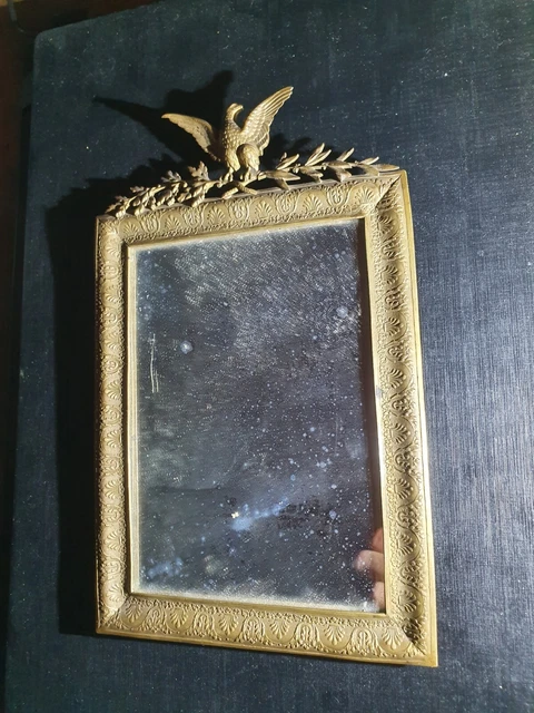 Ancien Miroir Cadre Porte-Photo Coulissant Vintage - Argenté - Format 13x18 Cm