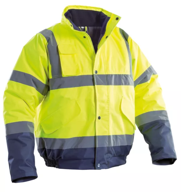 Giubbotto invernale giacca uomo giubbino da lavoro alta visibilità fluorescente