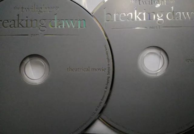 The Twilight Saga: Breaking Dawn - Part 1 (DVD discs only, 2012, 2-Disc Set)