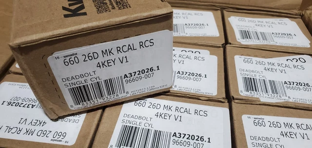 LOT 12 Kwikset 660 26D MK RCAL 4 KEYS V1  Deadbolt Single Cyl A372026.1