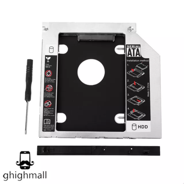 Universal CD/DVD HDD Caddy 9.5mm SATA to SATA Hard Drive Adapter For Laptop