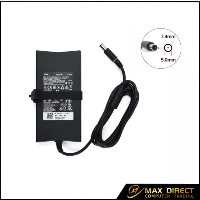 Genuine 130W AC Adapter Charger Dell Laptop PC 19.5V-6.7A 7.4mm*5.0mm Tip