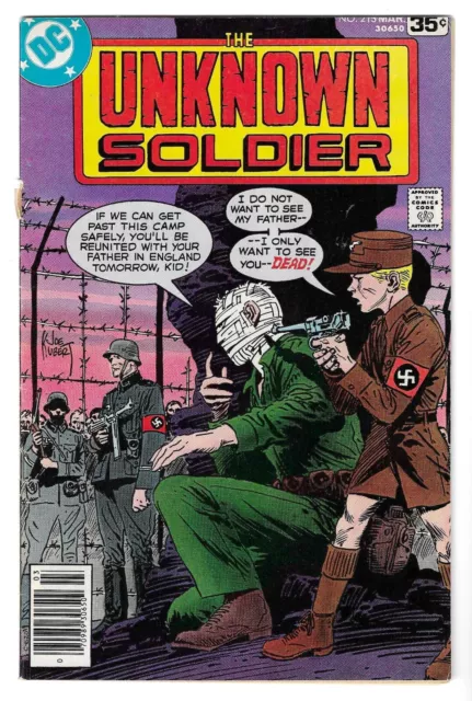 UNKNOWN SOLDIER #213 (D C COMICS 1978). Featuring "Ten Year Old Secret Weapon."