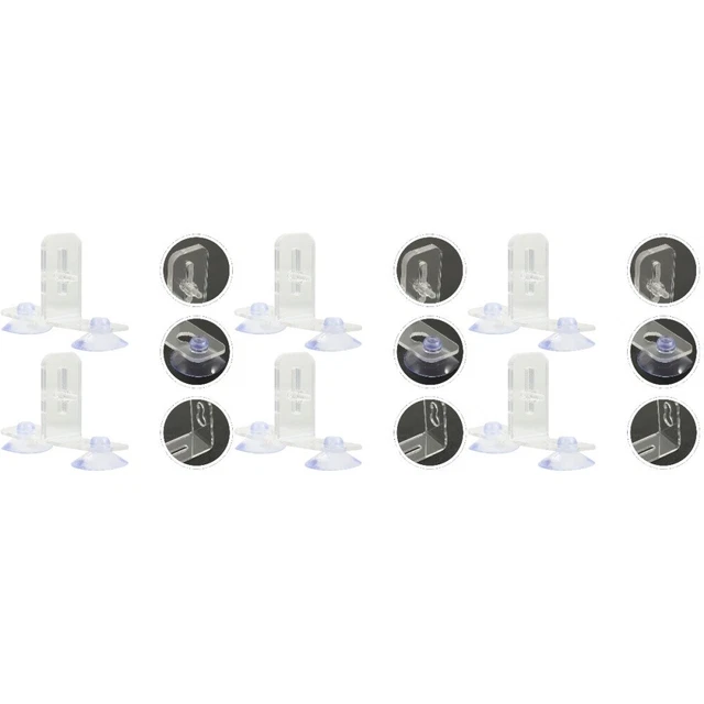 12 Sets Fish Tank Clip Divider Holder Partition Board Aquarium