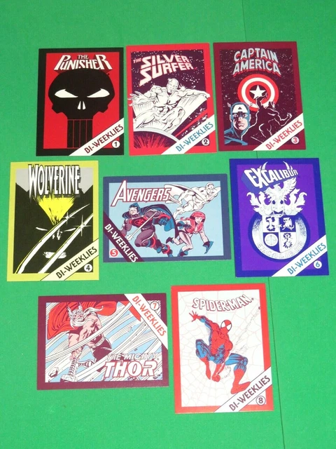 1992 Marvel Bi-Weeklies Promo 8 Card Set! Spider-Man Avengers Wolverine Punisher