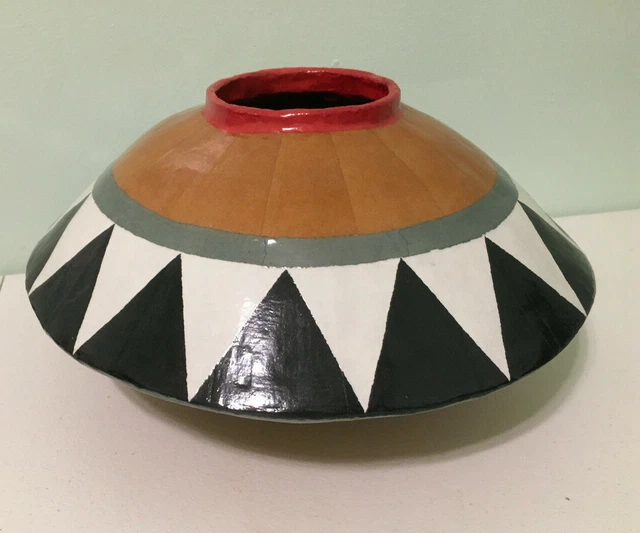 Decorative Paper Mache Native Vase
