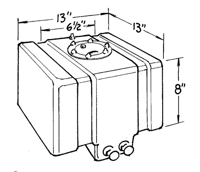 Jaz Black Plastic 5 Gal Drag Race Fuel Cell P/N 250-005-01