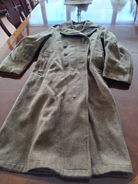 Genuine French Military Rain Coat Army Trench coat Olive Waterproof Full Length
