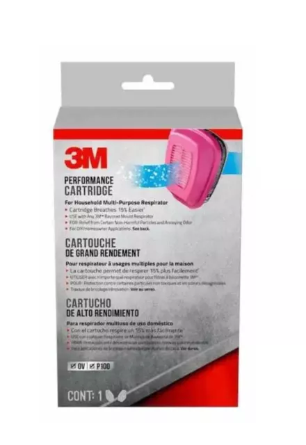 3M Respirator Organic Vapor Replacement Cartridge House Hold Multipurpose Safety