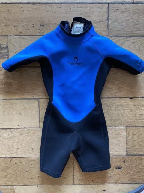 Tribord Childs Shorty Unisex Wetsuit Age 6 Black/Blue