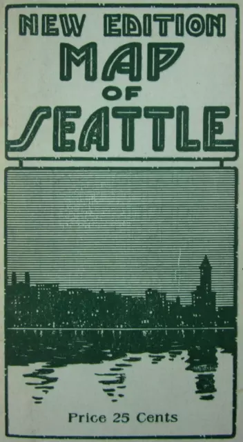 Vintage Seattle Washington Map Guide Art Deco Cover Newman Burrows 1930-40s