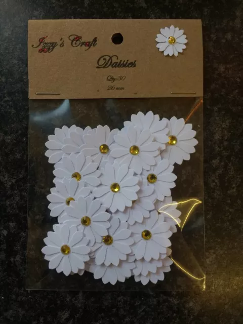 White DAISY FLOWER CARD MAKING, #91,CRAFT, wedding party birthday decorations