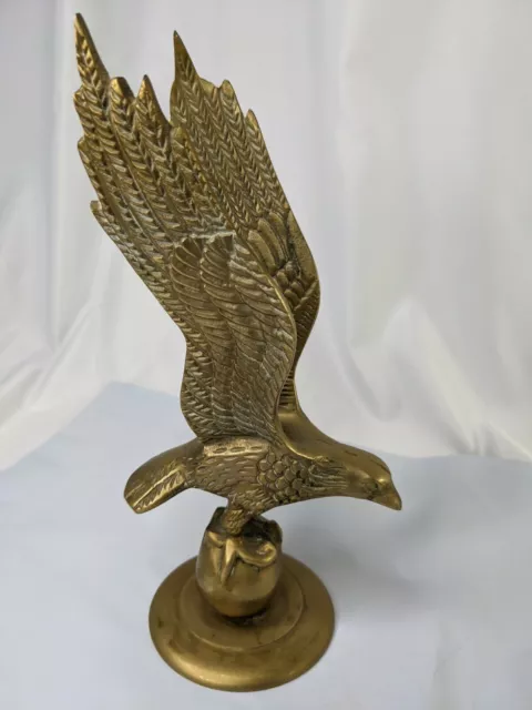 Vintage Walmart Brass Eagle Hawk Figurine 9 Inch Figure