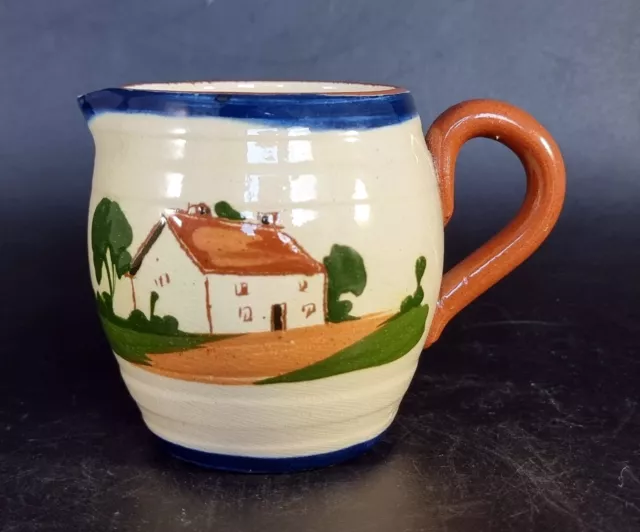 Watcombe Torquay Devon Motto Ware Small Milk Jug Cottage "Straight from the Cow"