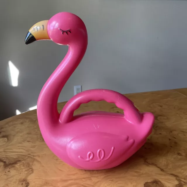 Pink Flamingo Blow Mold Plants Flowers Watering Can Vintage decor Cute Gift
