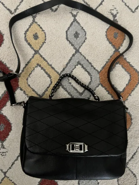 Rebecca Minkoff Black Messenger Satchel Leather Bag. Excellent Condition
