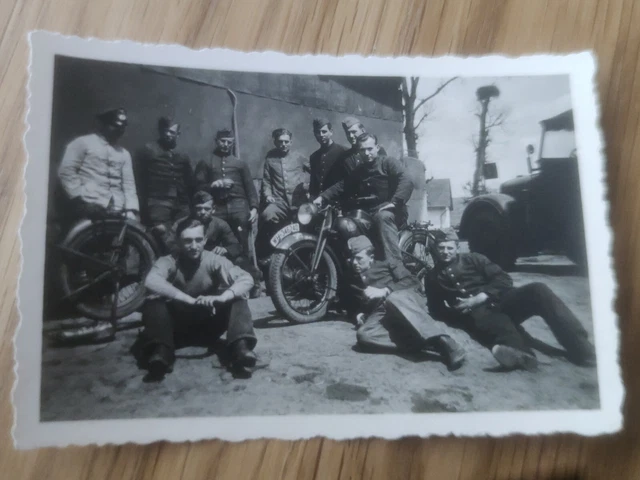 Wk2 foto wehrmacht Soldat Motorrad Krad Kradmelder Front