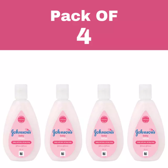 4 X Johnson's Lotion pour bébé pour peau douce de bébé - 50 ml