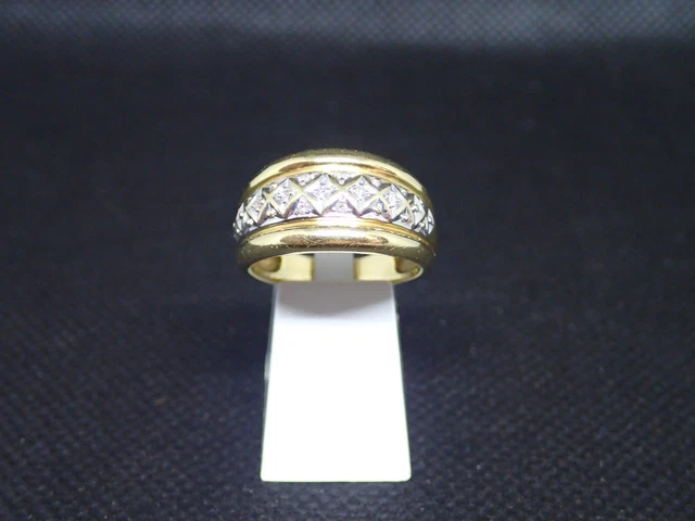 Bague Cocktail Or Blanc 18 Carats Diamants Naturels - Taille 52 - 5.98g Neuve Avec étiquettes