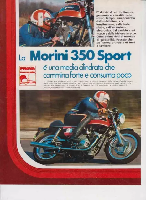 advertising Pubblicità -  MOTO MORINI 350 SPORT 1975-MOTOITALIANE MAXIMOTO EPOCA