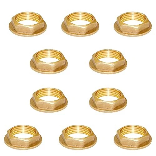 1/2&quote; Female Thread Brass Fitting Flange Hex Lock Nut for ...