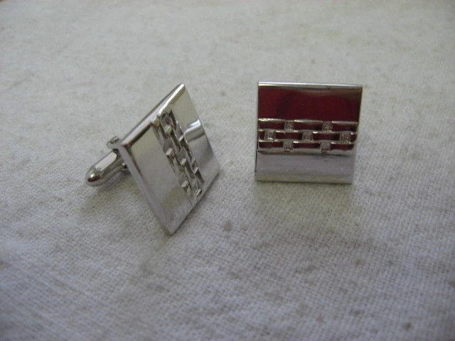 Boutons De Manchette Thomas Pink En Argent Sterling - Design Triangle Avec Chaîne, Occasion