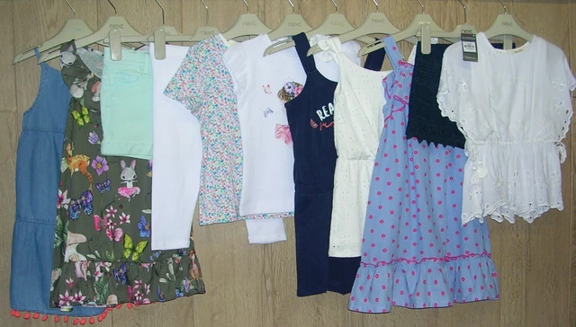 RIVER ISLAND MAYORAL M&S etc Girls Summer Bundle Tops Shorts Dress Age 5-6 116cm